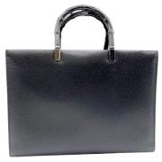 Pre-owned Leather totes Gucci Vintage , Black , Dames