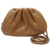 Pre-owned Leather clutches Bottega Veneta Vintage , Brown , Dames