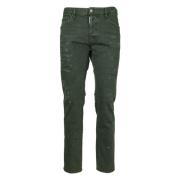 Denim Broek Slim Fit Jeans Dsquared2 , Green , Heren