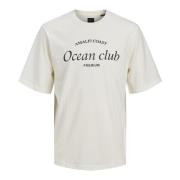 Ocean Club Front Print T-shirt Jack & Jones , White , Heren