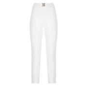 Cropped Trousers Elisabetta Franchi , White , Dames