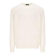 Round-neck Knitwear Fay , Beige , Heren