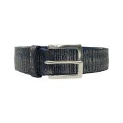 Blauwe Bull Soapy Leren Riem Orciani , Multicolor , Heren