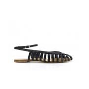 Flat Sandals Anna F. , Black , Dames