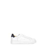 Witte leren sneakers ronde neus Doucal's , White , Heren