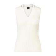 Mouwloze Top Hugo Boss , White , Heren