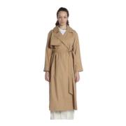 Katoenen Trenchcoat OOF Wear , Beige , Dames