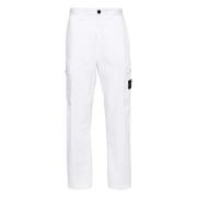 Straight Trousers Stone Island , White , Heren