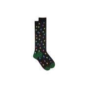Lange katoenen sokken met teddybeerpatroon Gallo , Black , Heren
