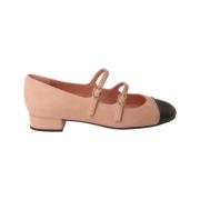 Dames Nude Suède Ballerina Schoenen Pretty Ballerinas , Pink , Dames