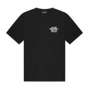 Zwart Oversized Ronde Hals T-Shirt Quotrell , Black , Heren