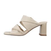 Heeled Mules La Strada , Beige , Dames