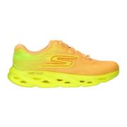 Neon Gele Swirl Tech Speed Sneaker Skechers , Multicolor , Dames