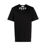 Kwaststreek Logo T-Shirt (Zwart) Msgm , Black , Heren