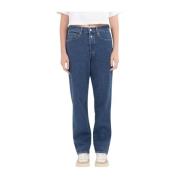 Straight Jeans Replay , Blue , Dames