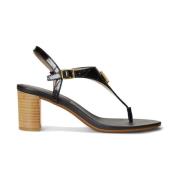 Flat Sandals Polo Ralph Lauren , Black , Dames
