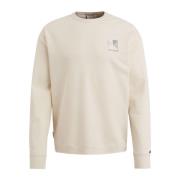 Long Sleeve- CI R-Neck Popcorn Cast Iron , Beige , Heren