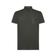 Katoenen poloshirt met zak RRD , Green , Heren