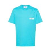 T-Shirts Msgm , Blue , Heren