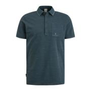 Polo- CI S/S Injected Cotton Pique Cast Iron , Blue , Heren