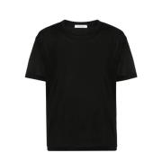Zwart Zacht T-shirt Lemaire , Black , Heren