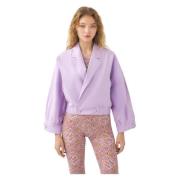 Bloemrijk geborduurd jasje Kimi Antik Batik , Purple , Dames