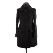 Pre-owned Wool outerwear Miu Miu Pre-owned , Black , Dames