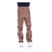 Straight Trousers Carhartt Wip , Brown , Heren