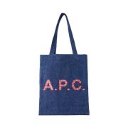 Cotton shoulder-bags A.p.c. , Blue , Dames