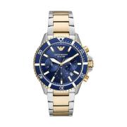 Ar11362 - Heren Chronograaf Horloge Emporio Armani , Blue , Heren