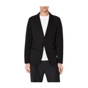 Stretch Jersey Blazer - Zwart Shawl Armani Exchange , Black , Heren