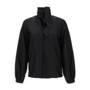 Klassieke Witte Button-Up Shirt Max Mara , Black , Dames