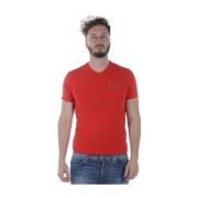 Klassieke Polo Shirt Emporio Armani EA7 , Red , Heren