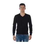 Gezellige Gebreide Trui Armani Jeans , Black , Heren