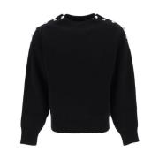 Gezellig Gebreide Trui Pullover Salvatore Ferragamo , Black , Heren