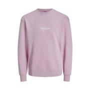 Stijlvolle Sweatshirt voor Mannen Jack & Jones , Pink , Heren