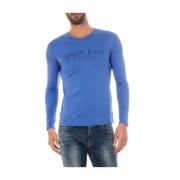 Gezellige Gebreide Trui Armani Jeans , Blue , Heren