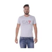 Casual Logo Print T-Shirt Emporio Armani EA7 , Gray , Heren