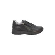 Leren Casual Sneakers voor Mannen Nerogiardini , Black , Heren