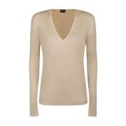 Licht Beige V-hals Sweater Tom Ford , Beige , Dames