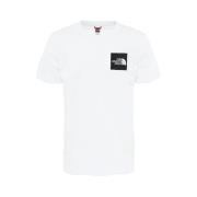 Klassiek Katoenen T-shirt The North Face , White , Heren