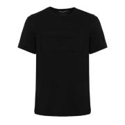 Heren Embossed Logo T-Shirt Zwart Dolce & Gabbana , Black , Heren