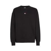 Relaxed Fit Crewneck Sweatshirt Tommy Jeans , Black , Heren