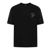 Heren Slogan Esquisse T-Shirt Zwart Drole de Monsieur , Black , Heren