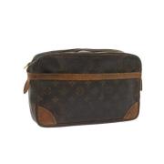 Pre-owned Canvas clutches Louis Vuitton Vintage , Brown , Dames