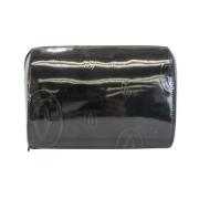 Pre-owned Leather clutches Cartier Vintage , Black , Dames