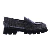 Grijs Croco Lak Loafer Pons Quintana , Gray , Dames