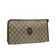 Pre-owned Leather gucci-bags Gucci Vintage , Beige , Dames