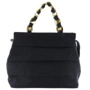 Pre-owned Cotton handbags Salvatore Ferragamo Pre-owned , Black , Dame...