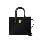 Cotton handbags Versace , Black , Dames